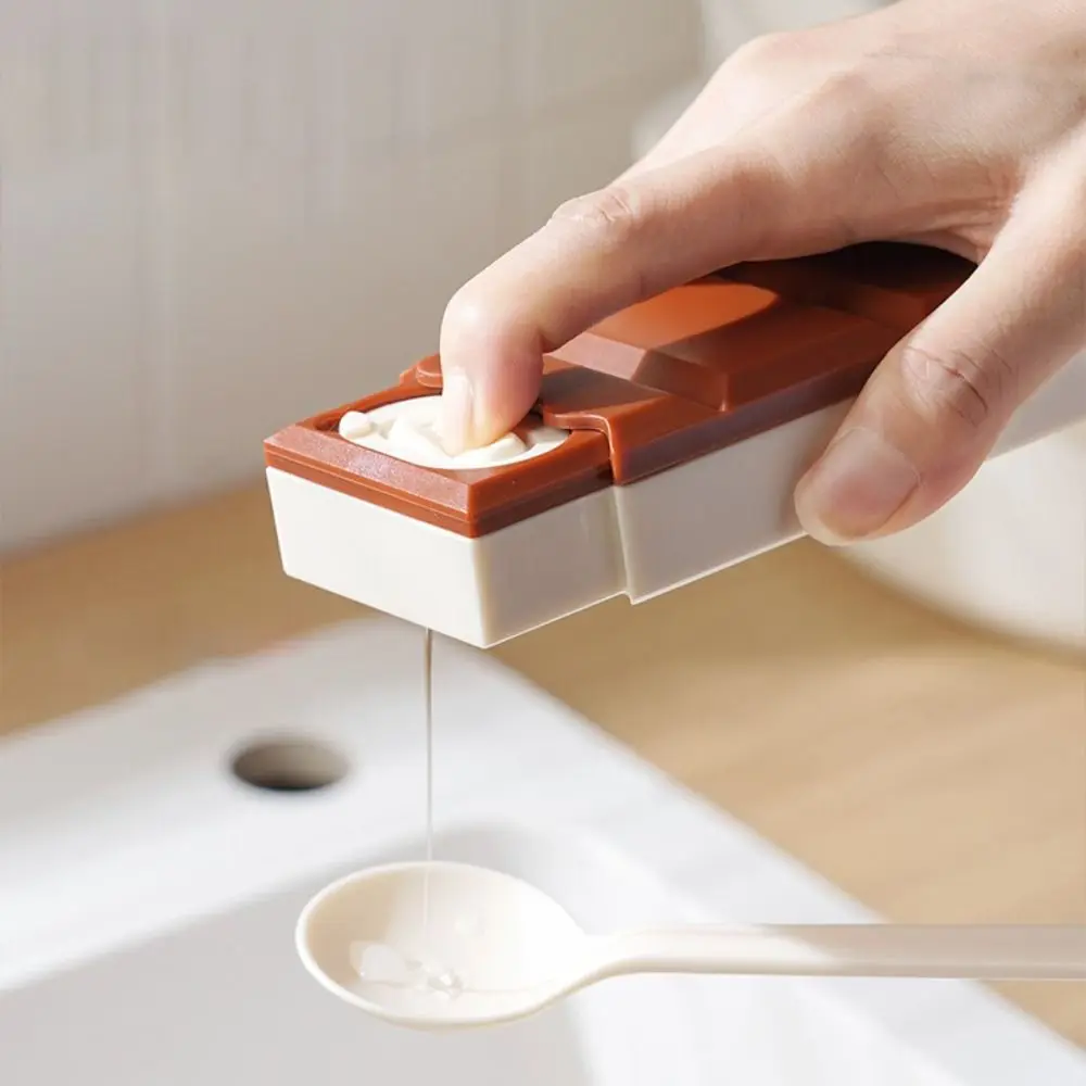 Cartoon Chopsticks Spoon Set Plastic with Box Chocolate Tableware Set Food Grade Tableware Set