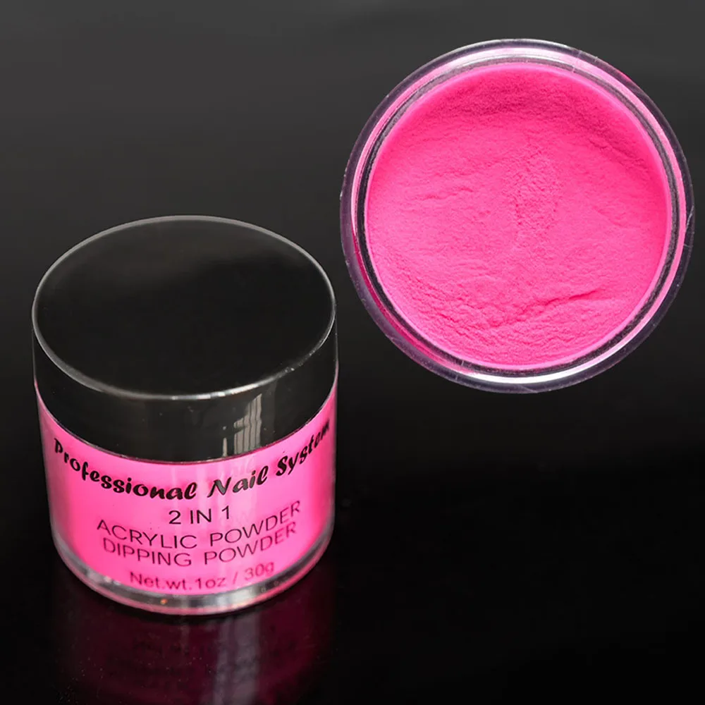 1oz Neon fluorescente Dip Powder Pigment Nude Pink polvere acrilica immersione in polvere forniture per unghie per professionisti