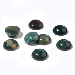 5/10pcs India Agate Stone Cabochon Beads Natural Stone Beads Half of Round Cabochon Beads Diy Jewelry Necklace Ring Accessories