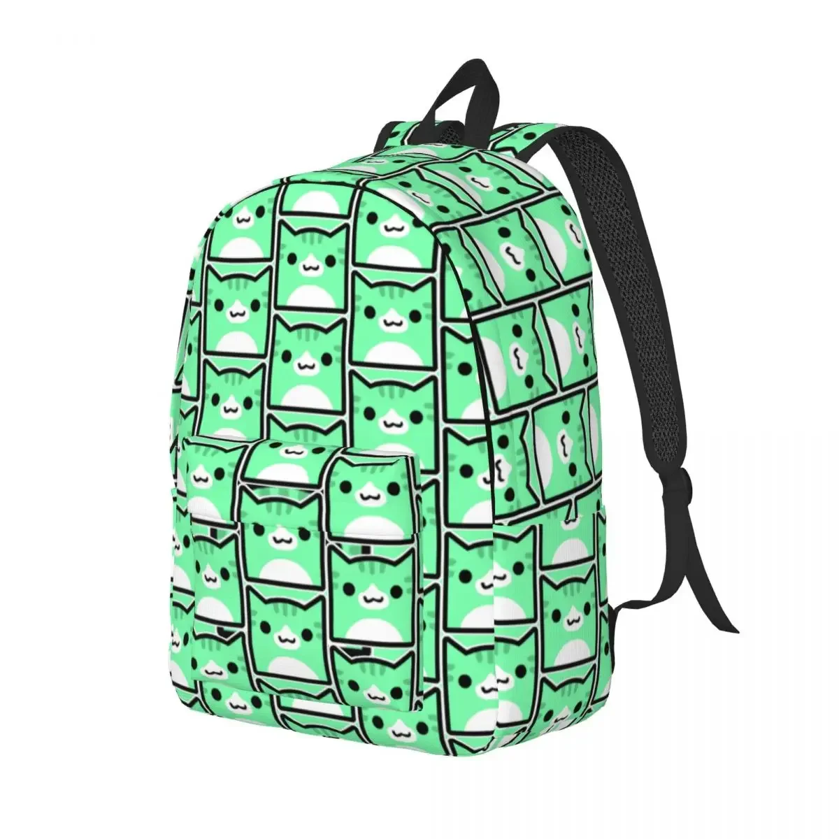 Juniper Geometry Cube Gaming Backpack Elementary High College School Student Icon Cat Bookbag Teens Daypack Gift for Hiking