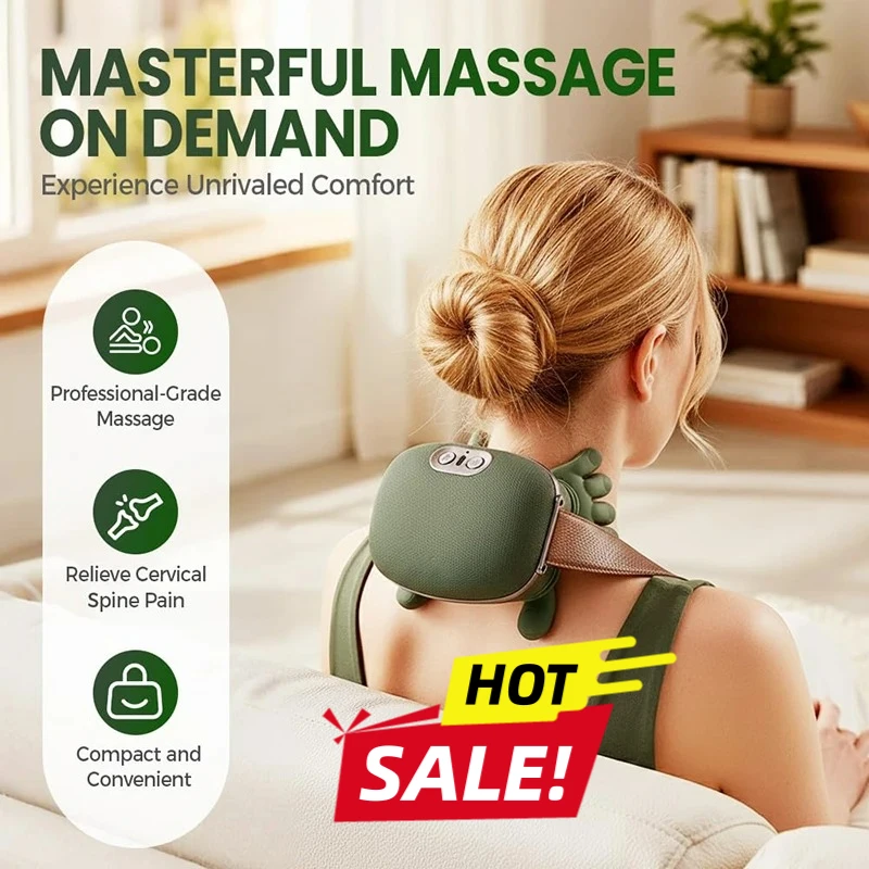 

Bionic Finger Neck Shoulder Massager Wireless Neck Cervical Trapezius 4D Kneading Body Back Hand Massage Shawl Brushless Motor