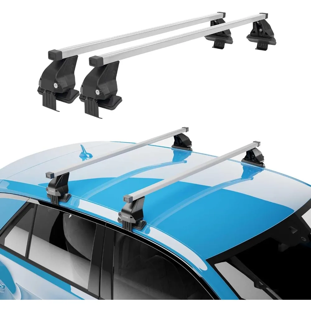Roof Rack Cross Bars for 2019-2025 Gmc Sierra Smooth Luggage Carrier Gray 2Pcs