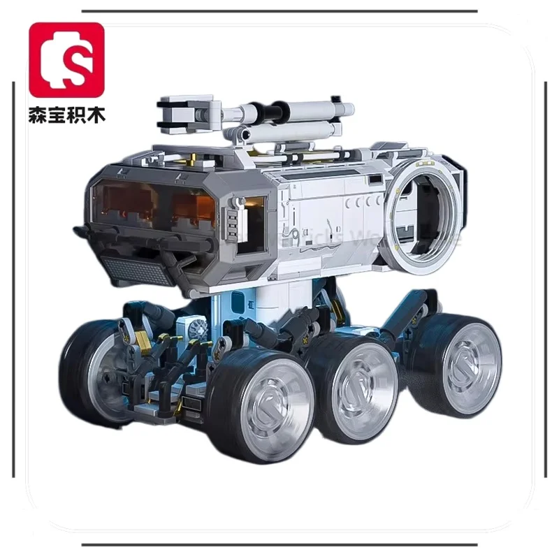 SEMBO BLOCK Wandering Earth II Building Blocks Lunar Base Mobile Vehicle Space Station Car Model Decoration Toy Children's Gift