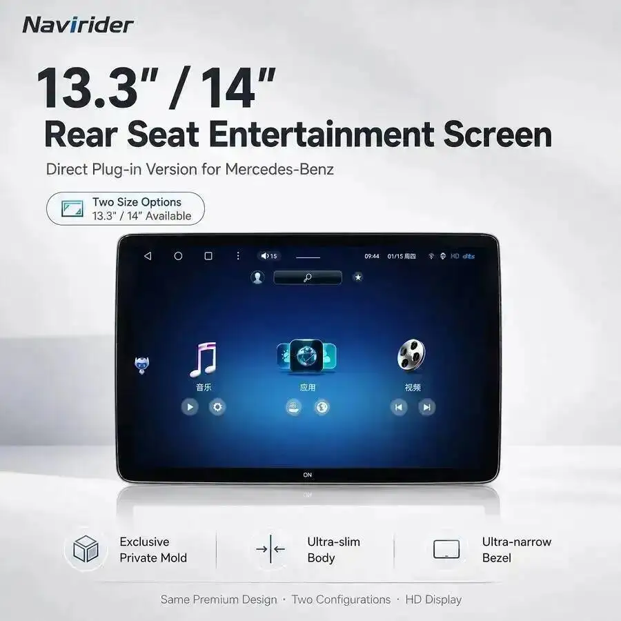 Headrest 1920x1200 HD Display Android Screen Car TV For BMW Old X5 X6 X7 Rear Seat Entertainment Touch Screen Bluetooth 4G/WIFI