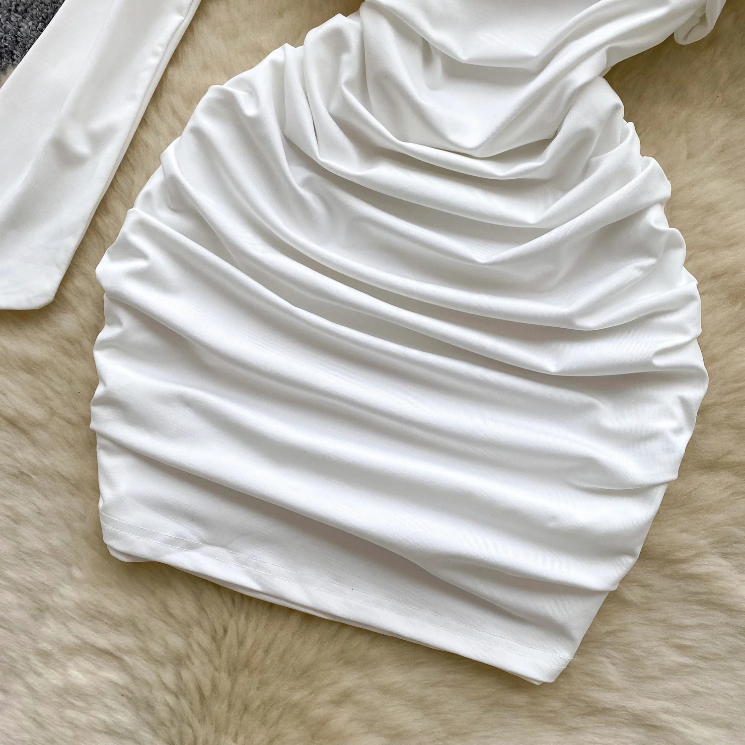 Chic vintage backless pleated solid slim Elegant Fairy korean fashion Boho Sundress women clothing