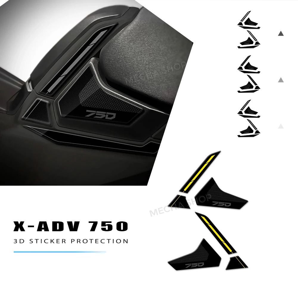 Motorcycle 3D resin compatible X ADV750 For Honda X-ADV 750 2025 Protected saddle plastic sticker under