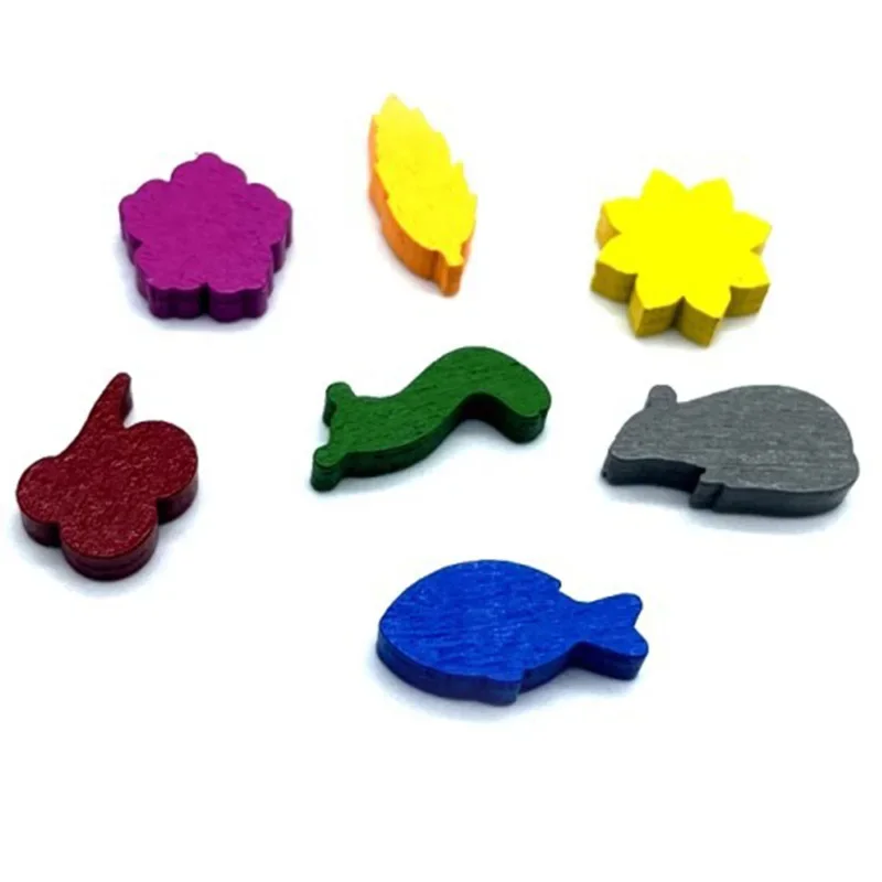 10pcs/set Mini Wooden Color Mark  DIY Game Props Wooden Chess Board Game Accessories