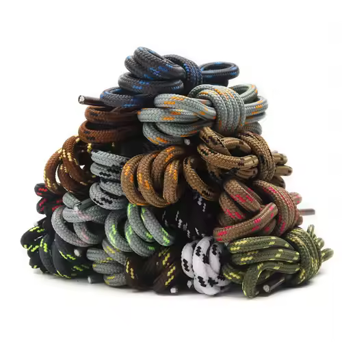 5MM Round Shoelaces Flower Dots Solid Laces Polyester Shoelaces Matching Sports Shoes Tooling Martin Boots Hiking Shoelaces - Image 3