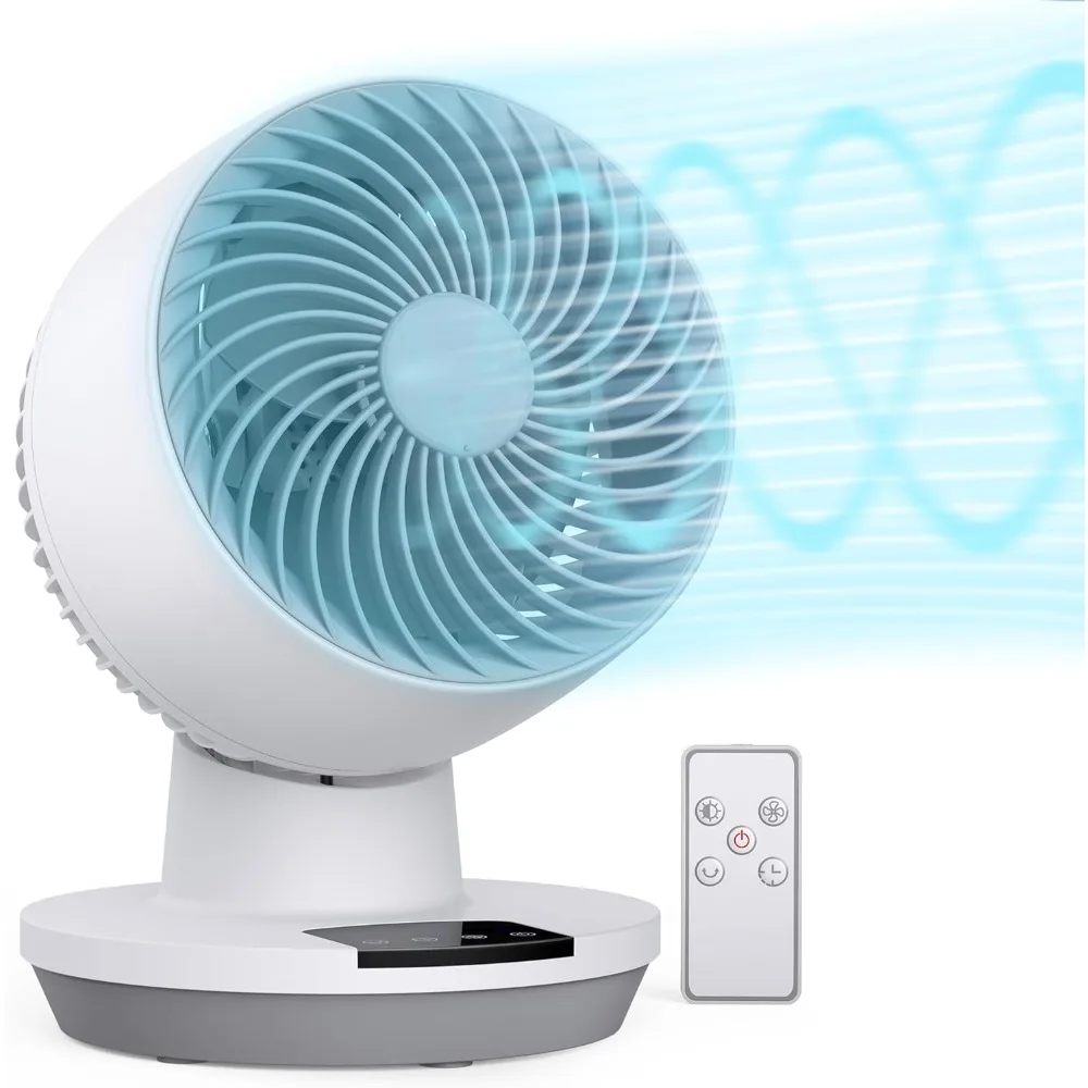 Air Circulator Fan, 11 Inch Oscillating Table Fan with LED Display, 70ft Powerful Airflow,8H Timer,3 Speeds,Quiet Desk Fan