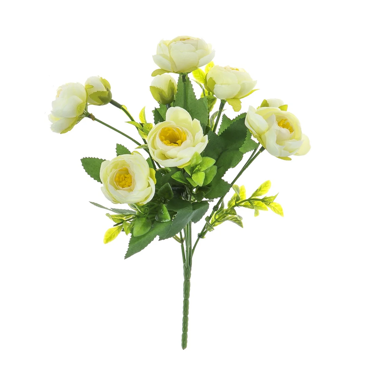 

2Pcs Fake Camellia Bouquet Decorative Plants Realistic Looking Artificial Flowers for Living Room Bedroom Shelf Display White