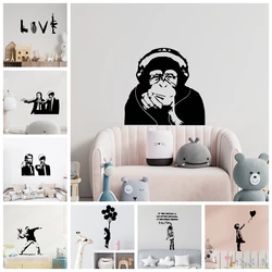 Joint Graffiti Banksy Painting Vinyl Wall Sticker For Office Room Decoration Mural Kids Bedroom Decor Living Room House