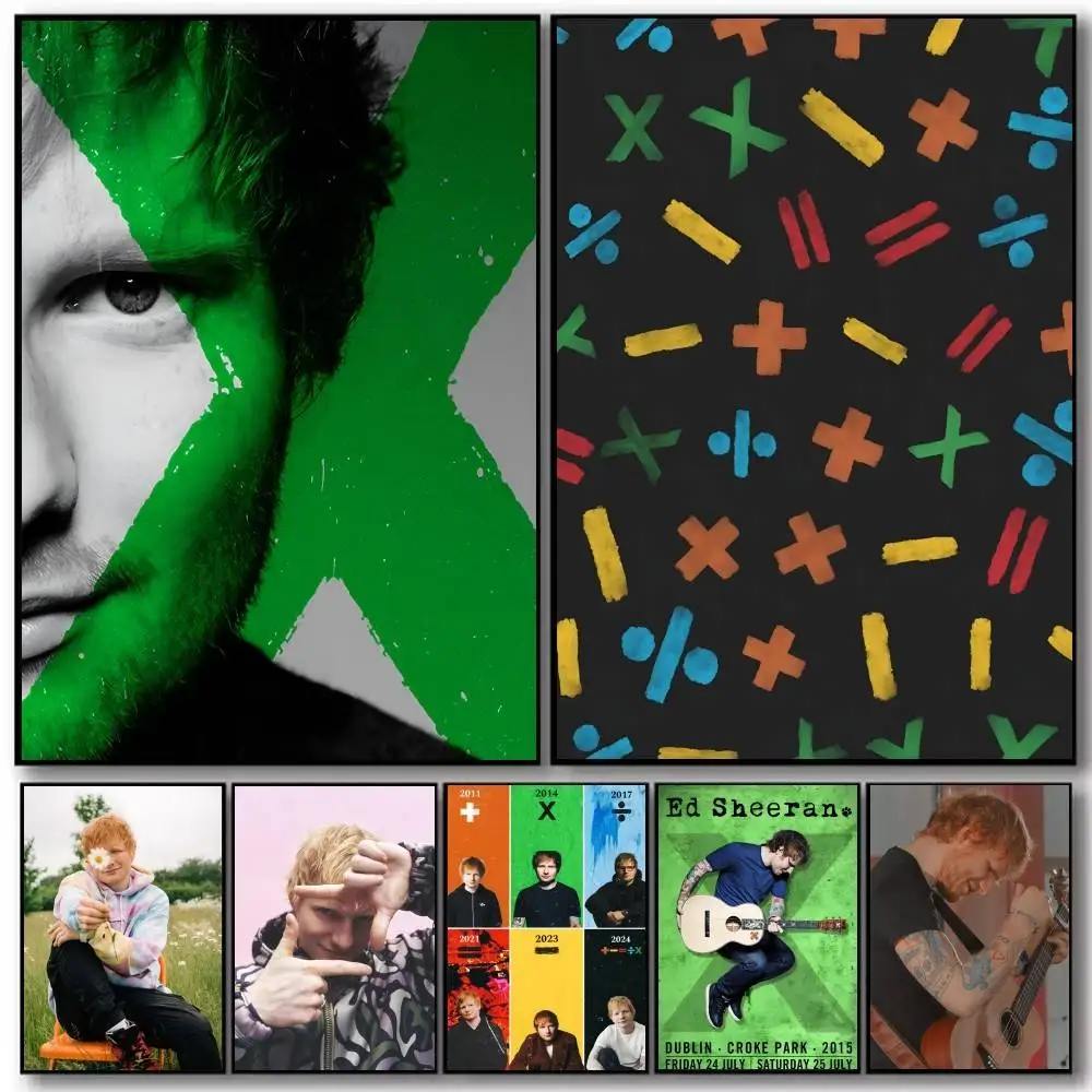 Singer E-Ed Sheeran Poster And Prints Wall Art Pictures For Modern Bedroom Game Room Home Decor
