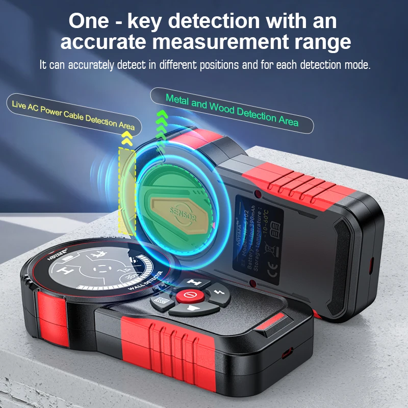 

NOYAFA NF-5102 Handheld Wall Metal Detector Smart Stud Finder Wall Scanner With VA Display AC Wire Studs Wood Joist Pipe Live