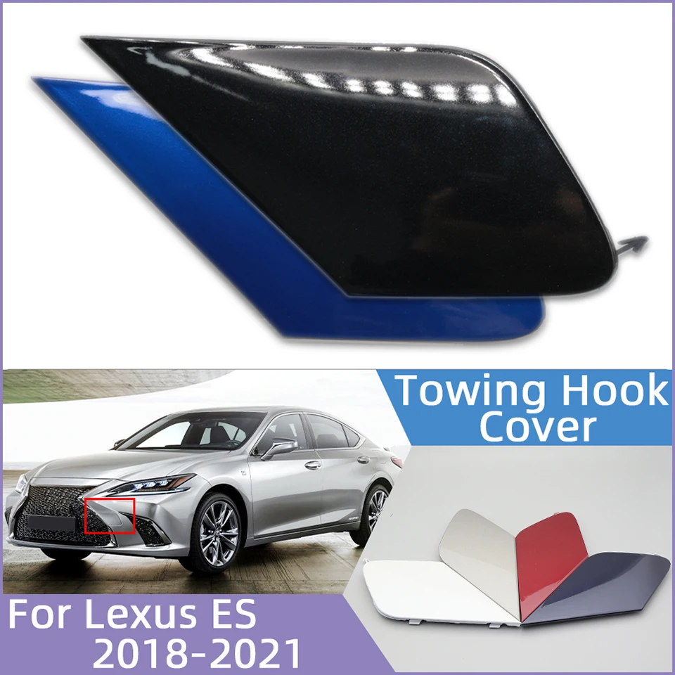 

For Lexus ES ES200 ES250 ES260 ES350 ES300H 2018 2019 2020 2021 Auto Front Bumper Hauling Trailer Cap Towing Hook Eye Cover Lid