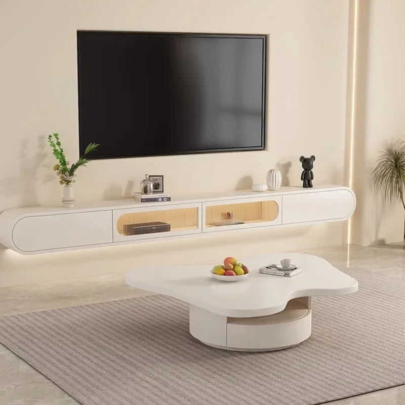 

Center Modern Tv Stand Floating Entertainment Center White Screen Tv Cabinet Postmodern Space Saving Muebles Trendy Furniture