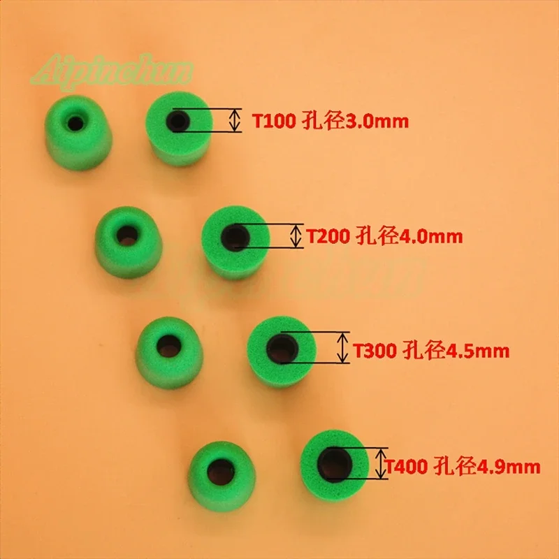 Aipinchun 2Pairs Noise Isolating Earbud Eartips Memory Foam Ear Tips Earplugs Cover T400 4.9mm For In Ear Earphone Headphones