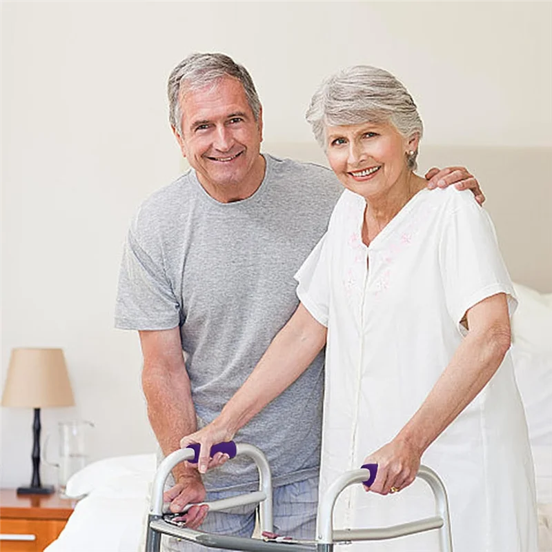 ABAE-2Pack Purple Walker Padded Grip Covers, Comfort Cushions For Rolling Walker Handles