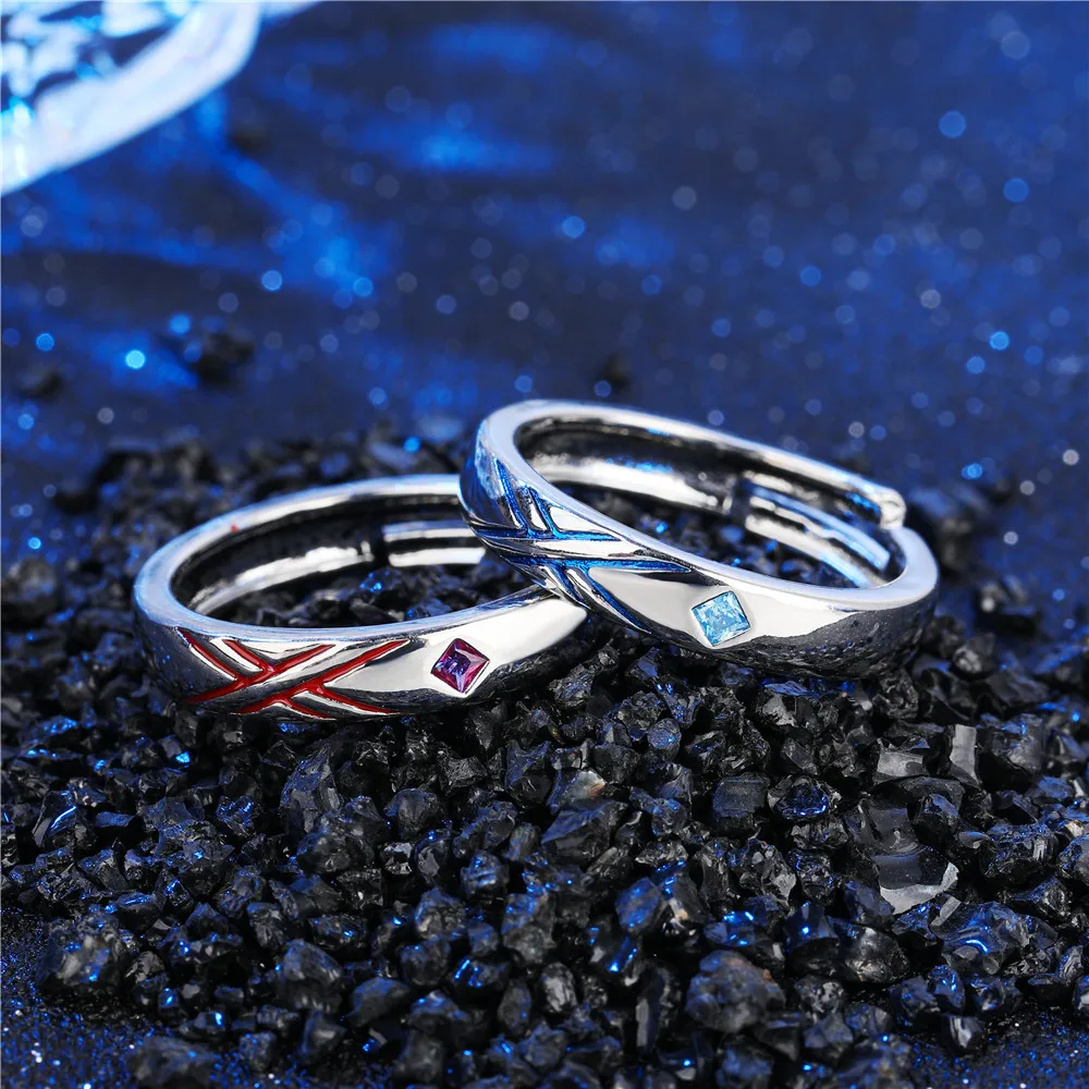 Anime Darling In The Franxx Ring HIRO ZERO TWO Cosplay Adjustable Unisex Couple Lover Rings Jewelry Gift Prop Accessories