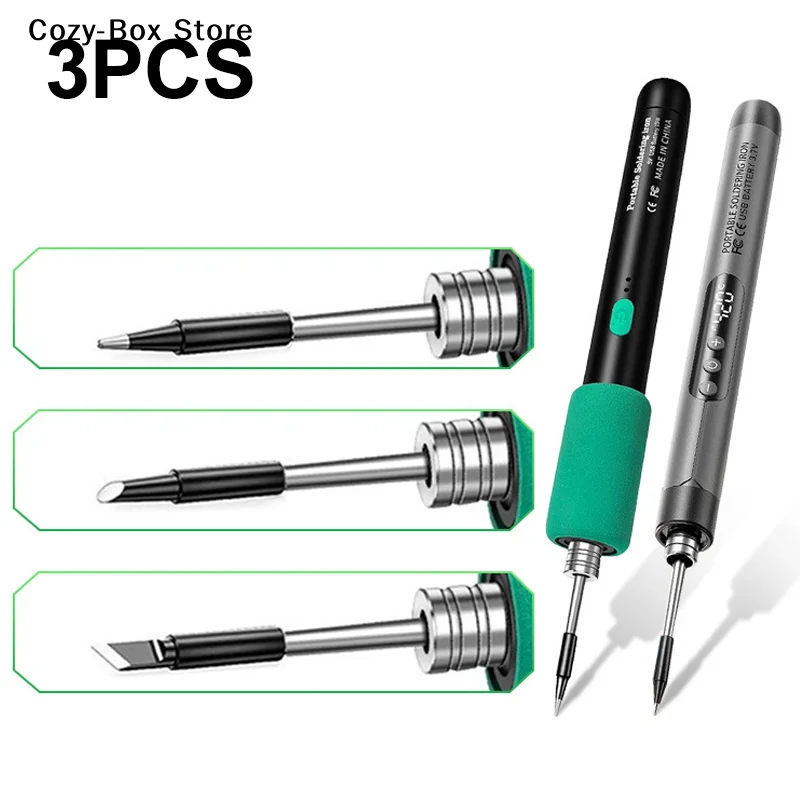[ZY]3Pcs 5V Battery Soldering Iron Tip Soldering Iron Tip USB Soldering Iron Tip Soldering Rework Accessories[ZY]