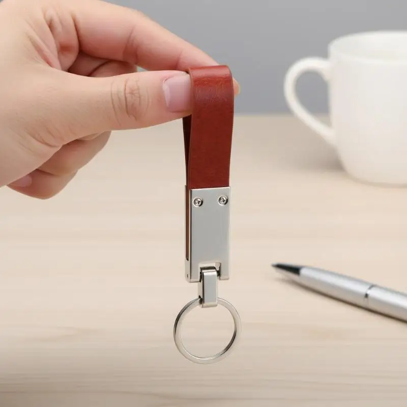 Custom Engraved Name Keychain Premium Metal Leather Key Ring Car Accessory for Boyfriend Girlfriend Gift