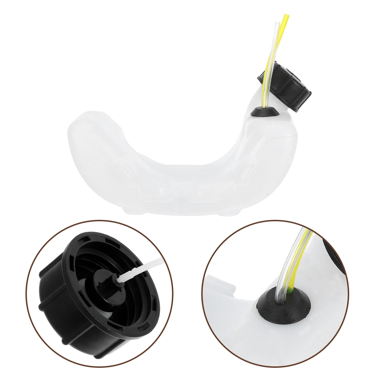 

1pc Plastic Gas Container For 2-Stroke Engine Durable Thick Oil Storage Holder Lawn Mower Petrol Tank Garden Trimmer