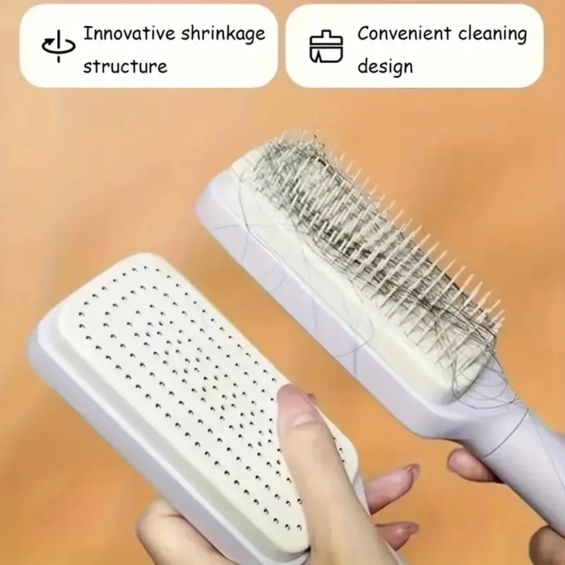 Self-Cleaning Hair Brush For Women Massage Air-bag Hair Comb Washable Soft Tooth Massage Comb For Barber Hair Styling Edge Brush