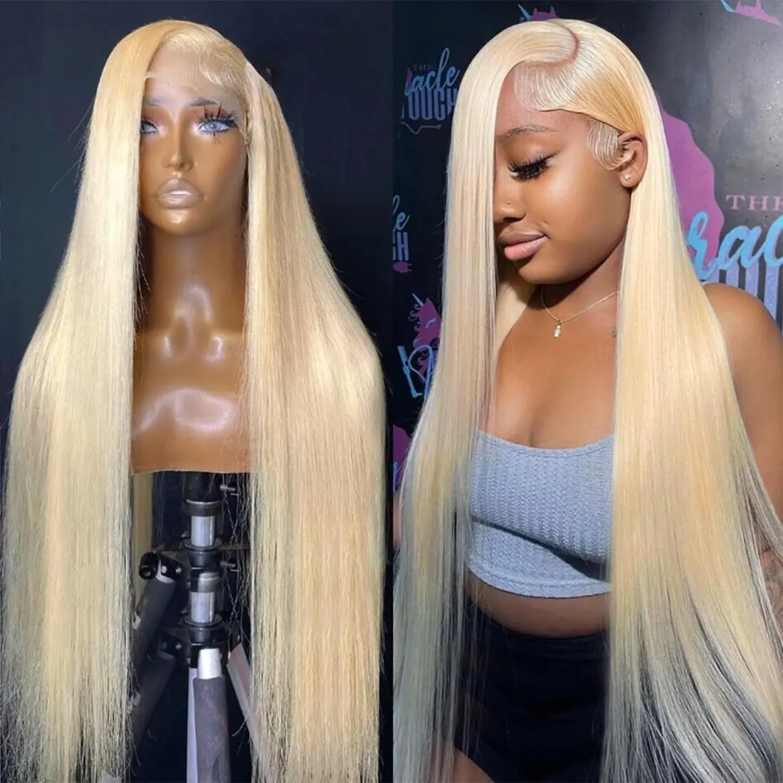 613 Straight Front Lace Wigs 4×4 Glueless wig human hair ready to wear Pre Cut Brazil wig 13×4 13×6 HD lace front human hair wig