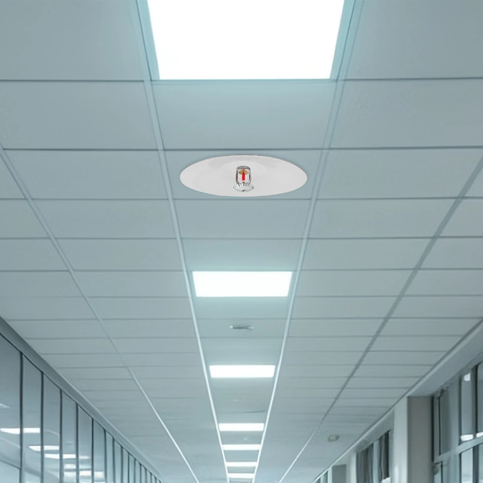 

Fire Sprinkler Head Shield DN200 Heat Collecting Plate Nozzle Lamp Protection Tool Sprinklers Gather