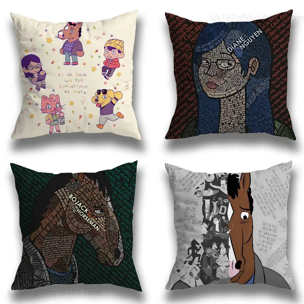 

BoJack H-Horseman Pillow Case Sofa Living Room Bedroom Headboard Backrest Cushion Square Cushion Nap Time