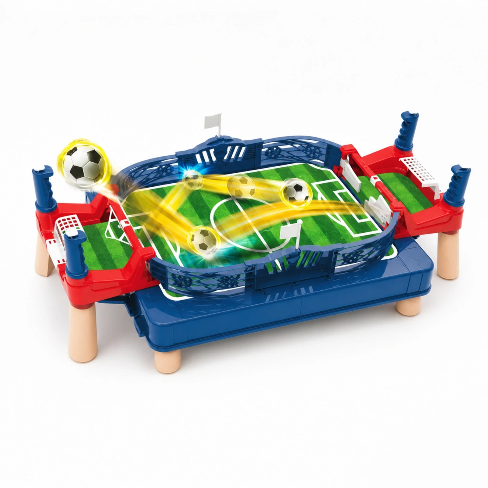Tabletop Football Game Lightweight Tabletop Football Game with Portable Case Mini Foosball Table Screen-without Toy Long-Lasting