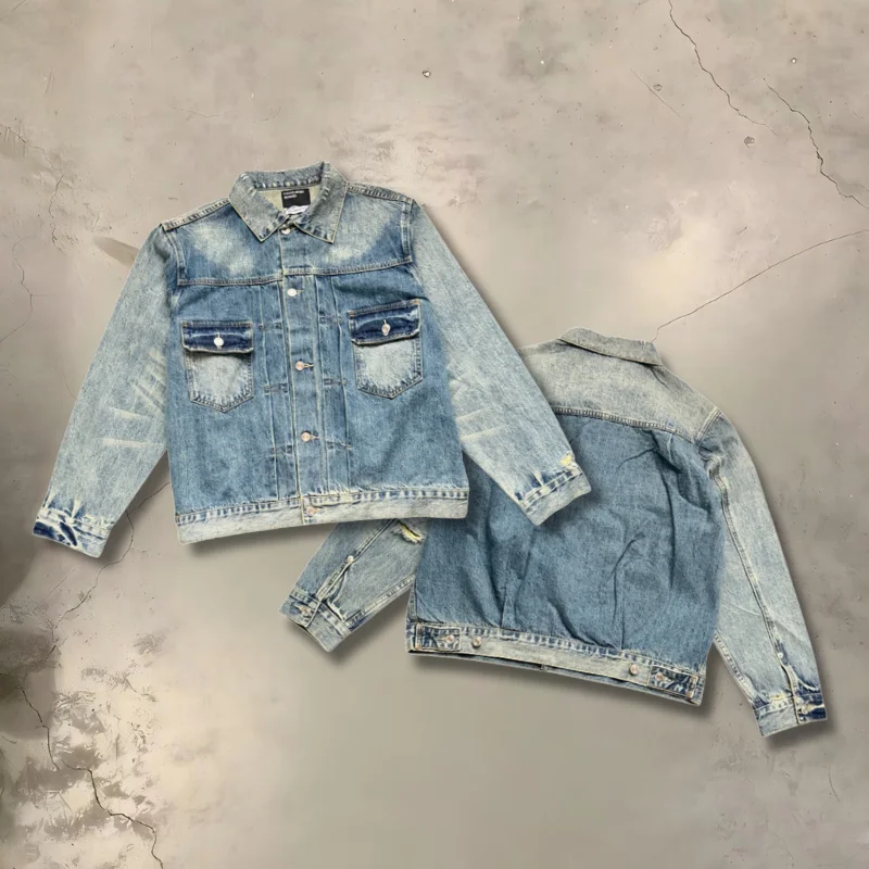 

2026ss Fashion Denim Jacket High Quality Retro Do Old Washed Loose Men Women Coats