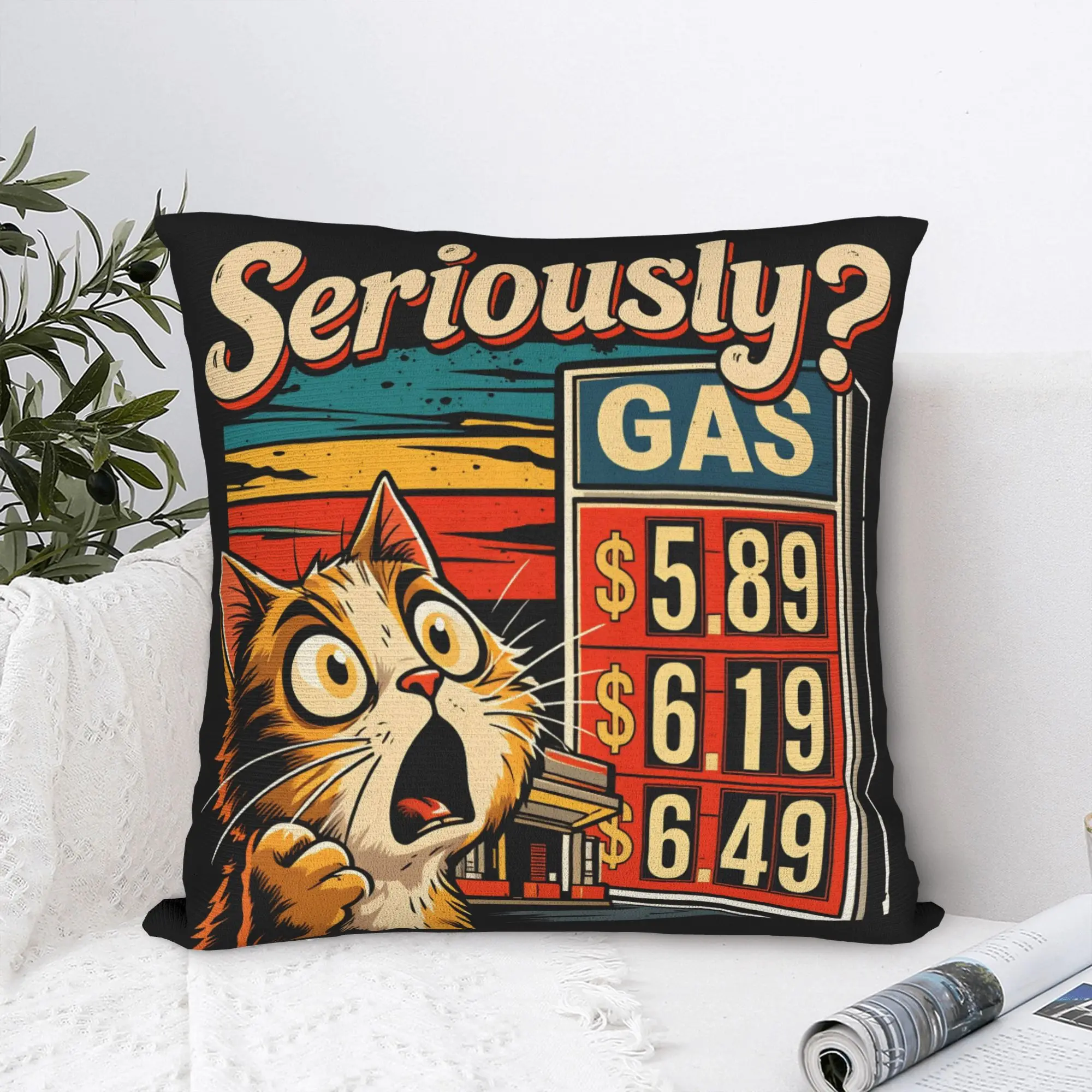 Make Gas Prices Great Again Pillow Cover  Comfy Cushion Cover Funny Pillow Case For Sofa Car Home Decor