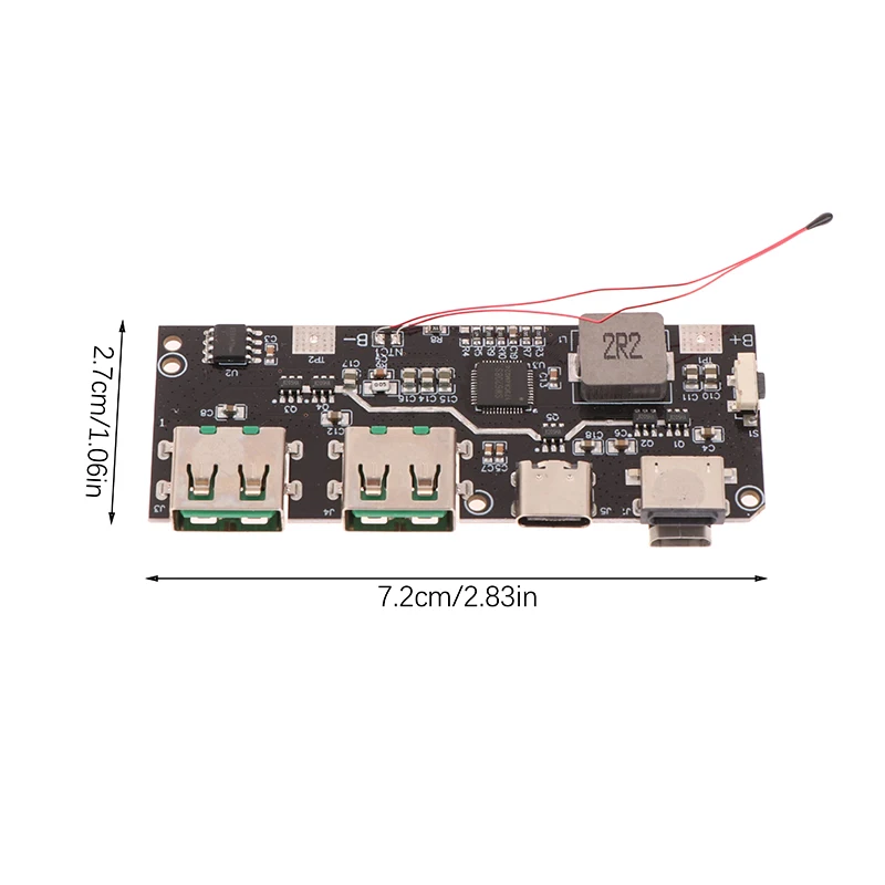 1 Stück QC4.0 + PD3.0 Dual USB 22,5 W LED Power Bank Micro/Typ-C mit 18650 Lademodul Temperatur- und Schaltkreisschutz