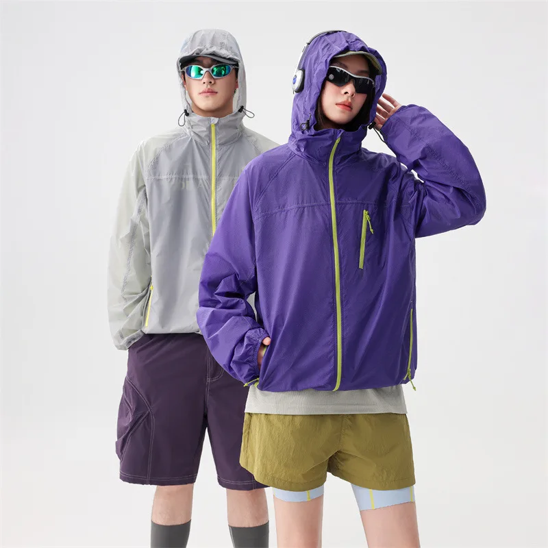 UPF50+ Sun Protection Jacket Men Women Lightweight Hooded UV Protection Coat Outdoor Cycling Hiking Quick Dry Sports Jacket