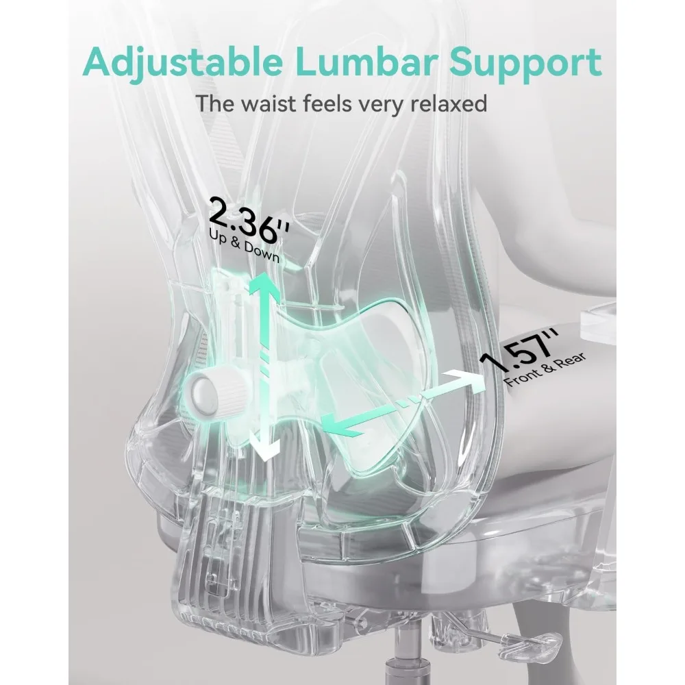 P5 Ergonomic Office Chair, Desk Chair with Adjustable Lumbar Support and Height, Comfortable Mesh Computer Chair with Customized