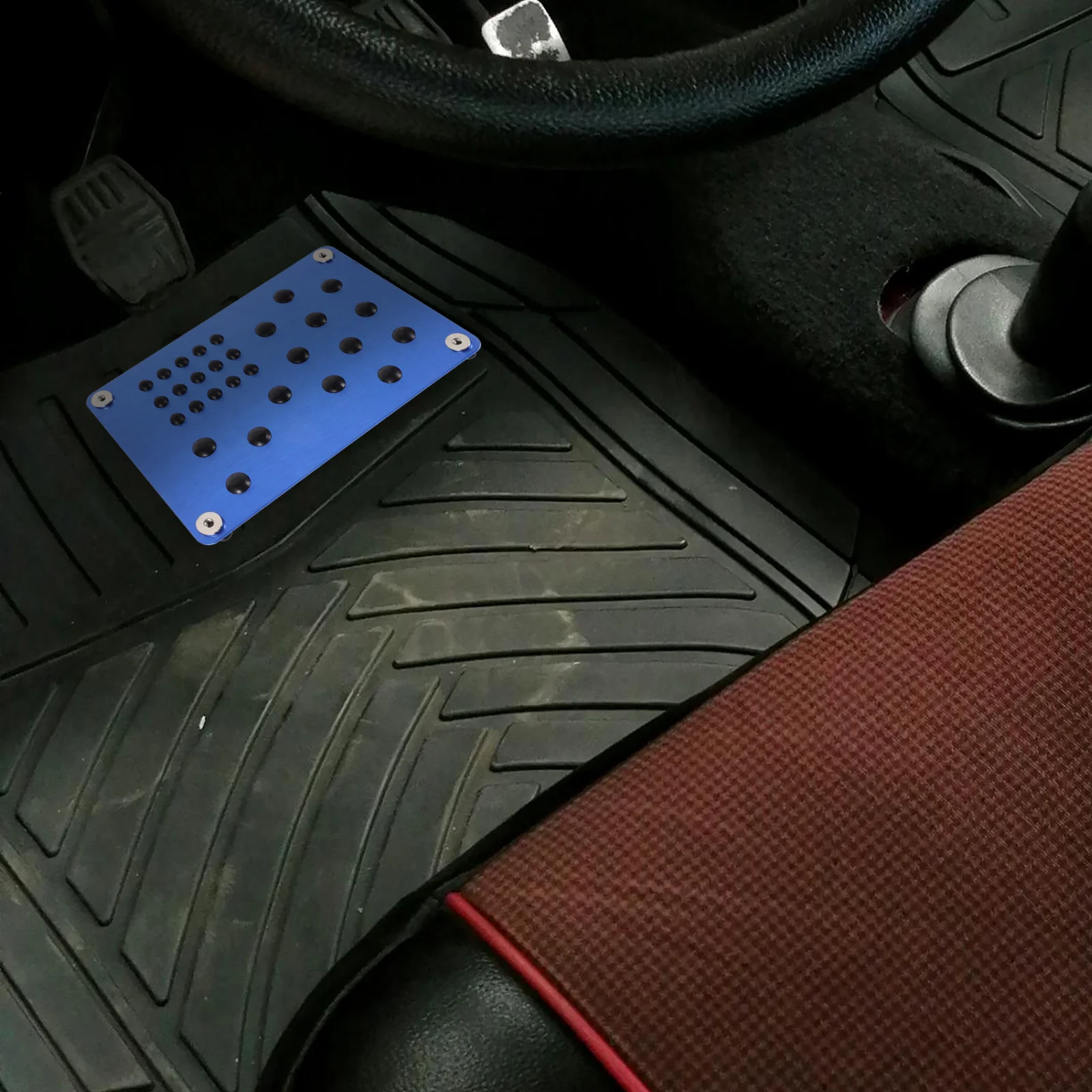 Car Pedals Mat Heel Protector Pad Carpet Pads for Cars Side Steps Foot Aluminum Alloy Auto