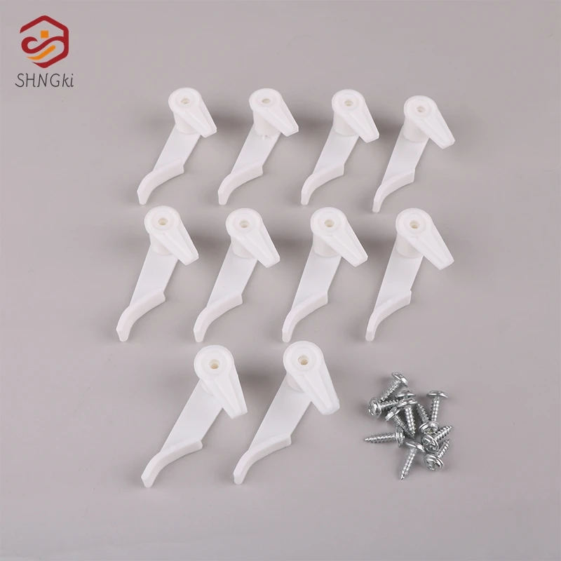 10pcs Ceiling Light Clip Clamps With Screws Lampshade Fixed Clamp Plastic Buckle For LED Fixture Ceiling Lamp Lighting Accessory