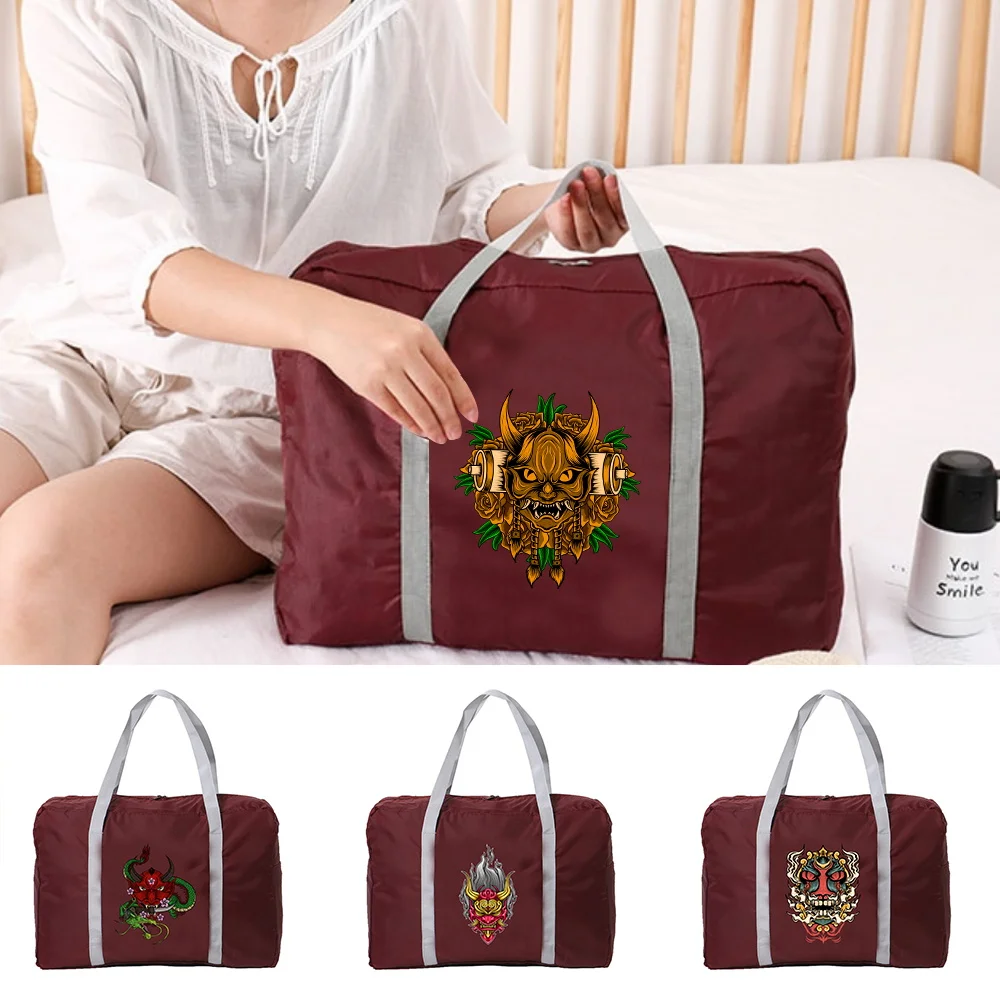 

Ladies Foldable Travel Bag Short-distance Hand-held Large-capacity Travel To Be Produced Poor Luggage Monster Print Fitness Bags