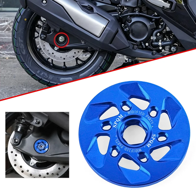 For KYMCO XCITING S250 S350 ST250 X350 X 350 Motorcycle Modified Rear Axle Decorative Ring Rear Axle Metal Cover Rotating Cover