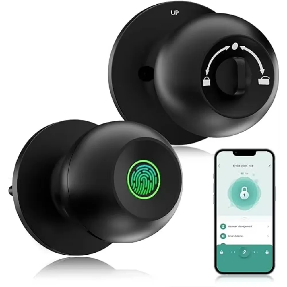 

Smart Fingerprint Door Lock Keyless Entry Door Lock Door Knob with App Control for Home