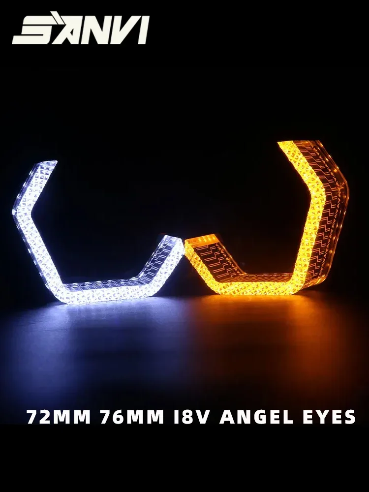 SANVI 2.5 3.0 Inch Angel Eyes LED DRL BMW Halo Rings Car Daytime Running Light  DC 12V for Headlight Projector Lens Retrofit DIY