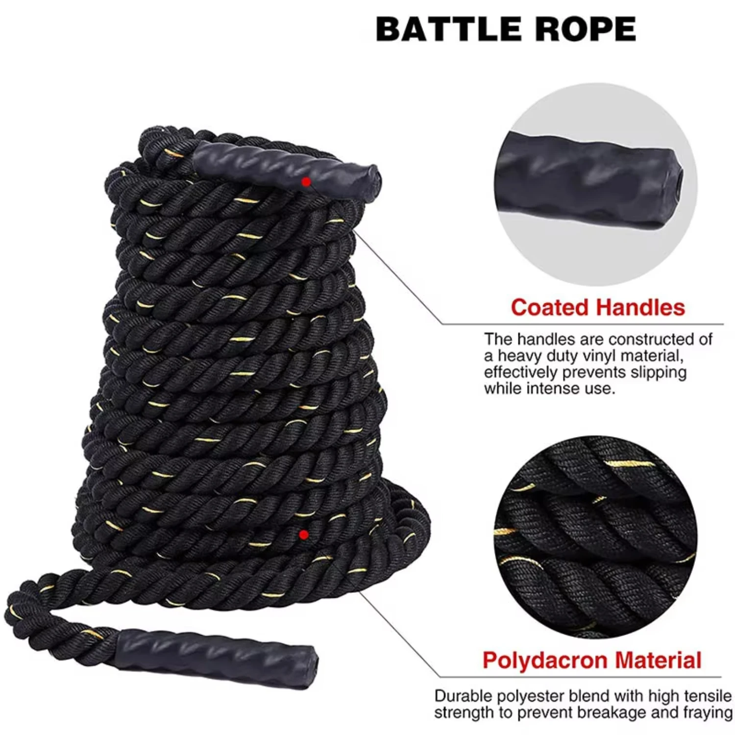 Weighted Jump Rope Gym Outdoor  Fitness Exercise Physical Training Battle Rope Battling Strength Training Fitness Rope