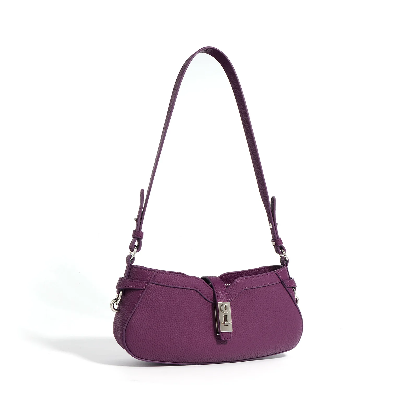 

High Quality Genuine Leather Underarm Women's Bags Versatile Fashion Baguatte Shoulder Bags Casual Sling Ladies Shoulder Bags