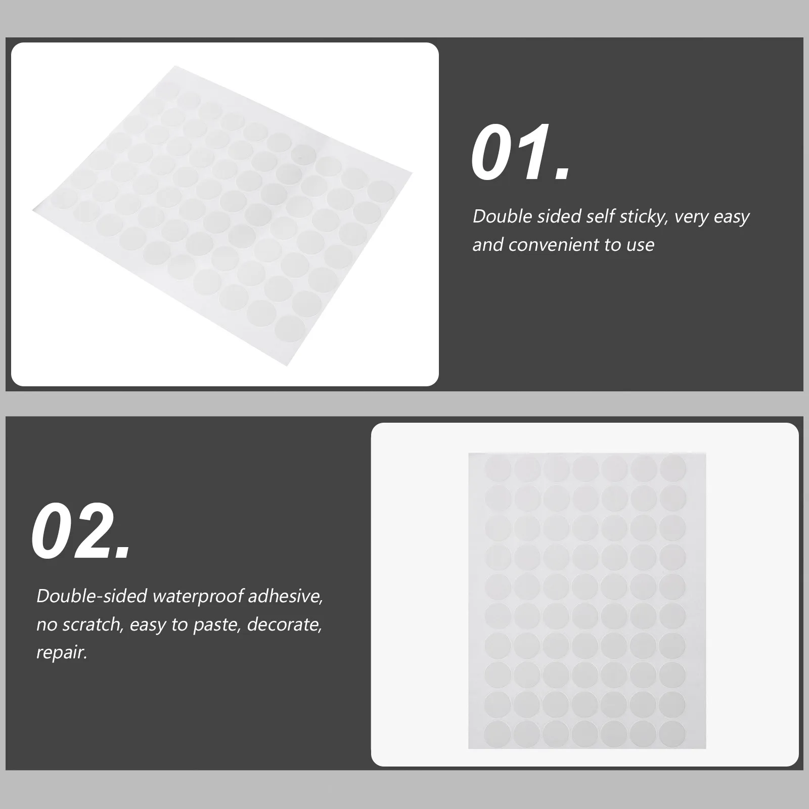 

2 шт. двусторонняя водонепроницаемая акриловая клейкая лента, прозрачная, прочная, для дома, офиса, школы и проектов