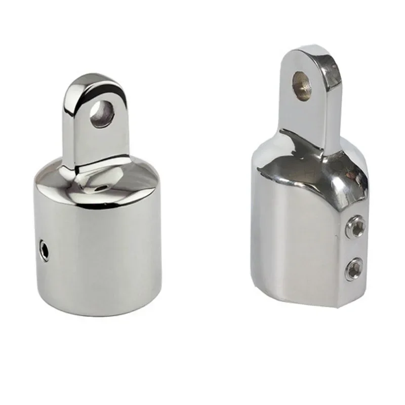 1PC Boat Bimini Top Fitting Deck Hinge Slide Cap 22mm25mm Pipe Eye End Cap External Eye End Canopy Tube Boat Accessories