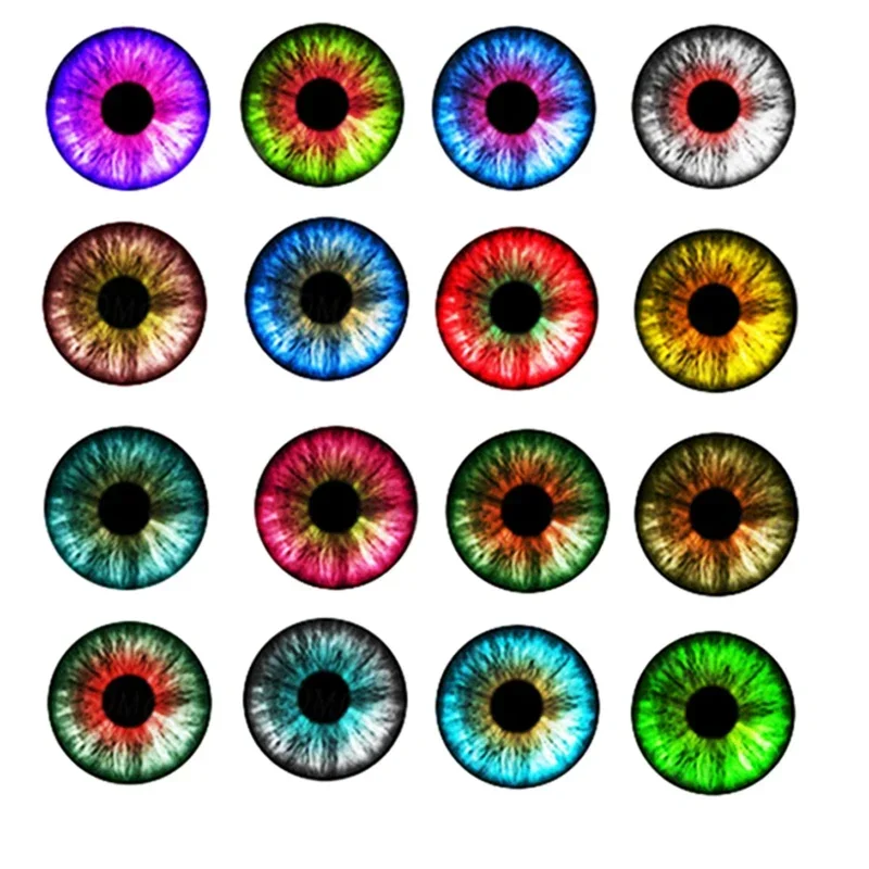 2--10PCS In Pairs glass eyes cabochons Round 6-30MM Round Dome Dragon Eye Cat Eye Toys DIY Jewelry Accessory MIX Pupil Eye Cameo