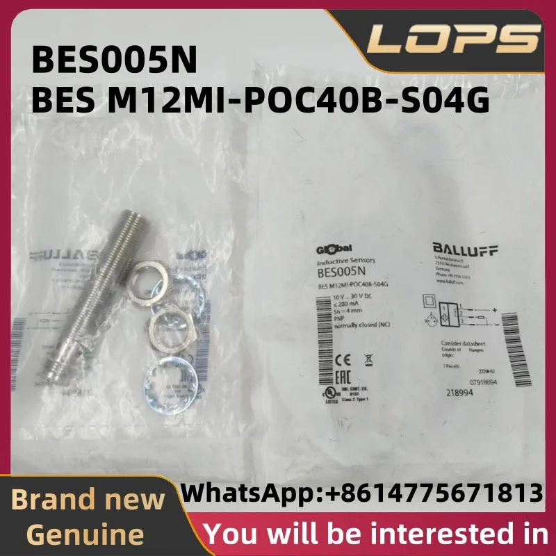 BES005N New Original BALLUFF Proximity switch sensor BES M12MI-POC40B-S04G in stock, welcome to consult.