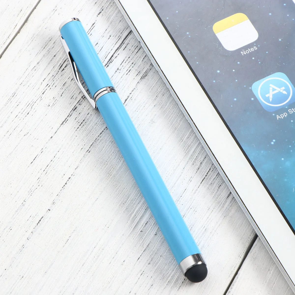

Metal Capacitive Pen Sky Blue Premium Touch Screen Writing Tool for Phone Computer Comfortable Smooth Handheld Capacitive Pens