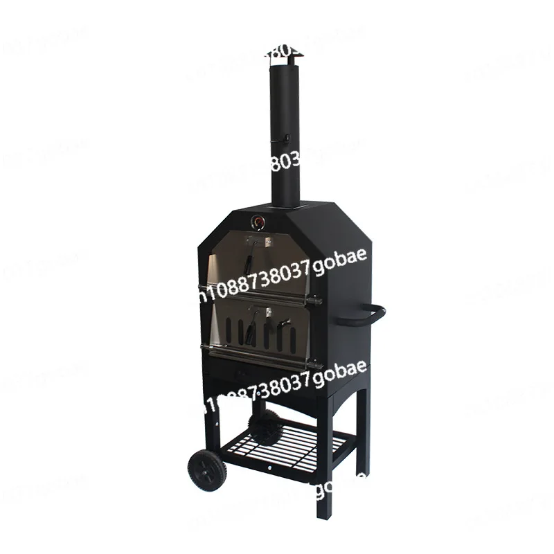 

Export American BBQ outdoor camping hand push pizza oven firewood fuel barbecue oven pizza oven