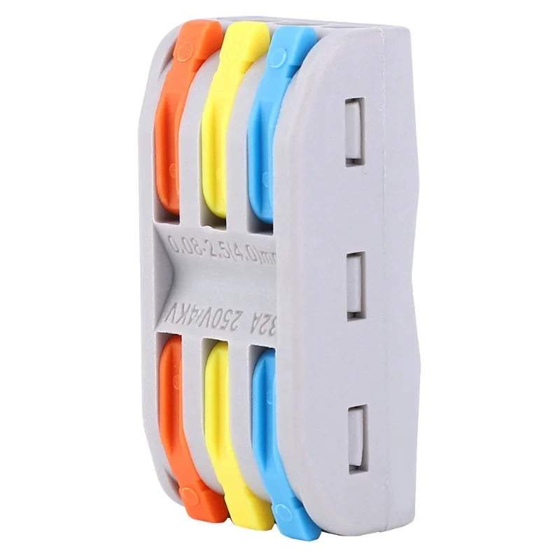 20PCS 11~28AWG PCT-2-3 Electric Cable Wire Quick Wiring Connector Conductor Terminal Block